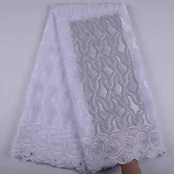

White Cotton Dry Lace Fabrics African Swiss Voile Lace Fabric High Quality Swiss Voile Lace In Switzerland For Wedding S1382