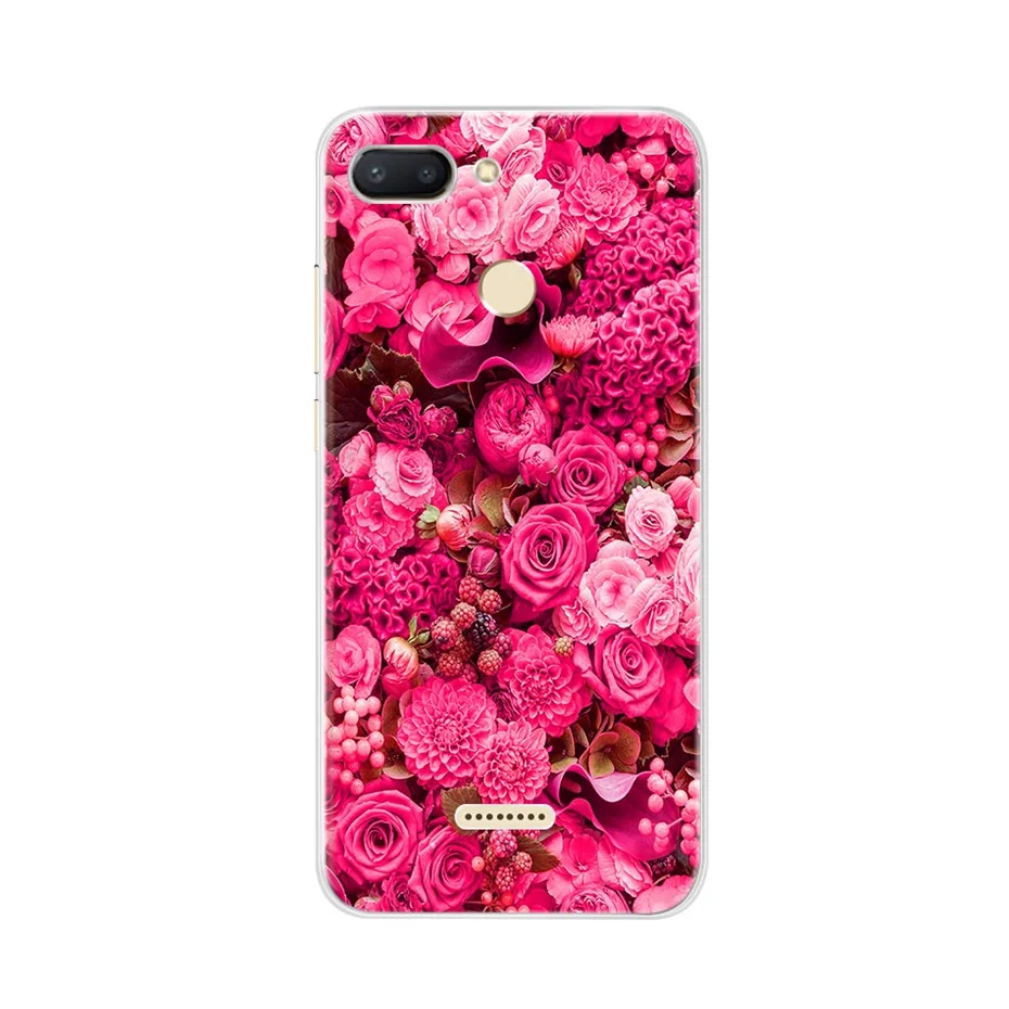Чехол для Xiaomi Redmi 6 чехол мягкий силиконовый с рисунком задняя крышка Coque Redmi6