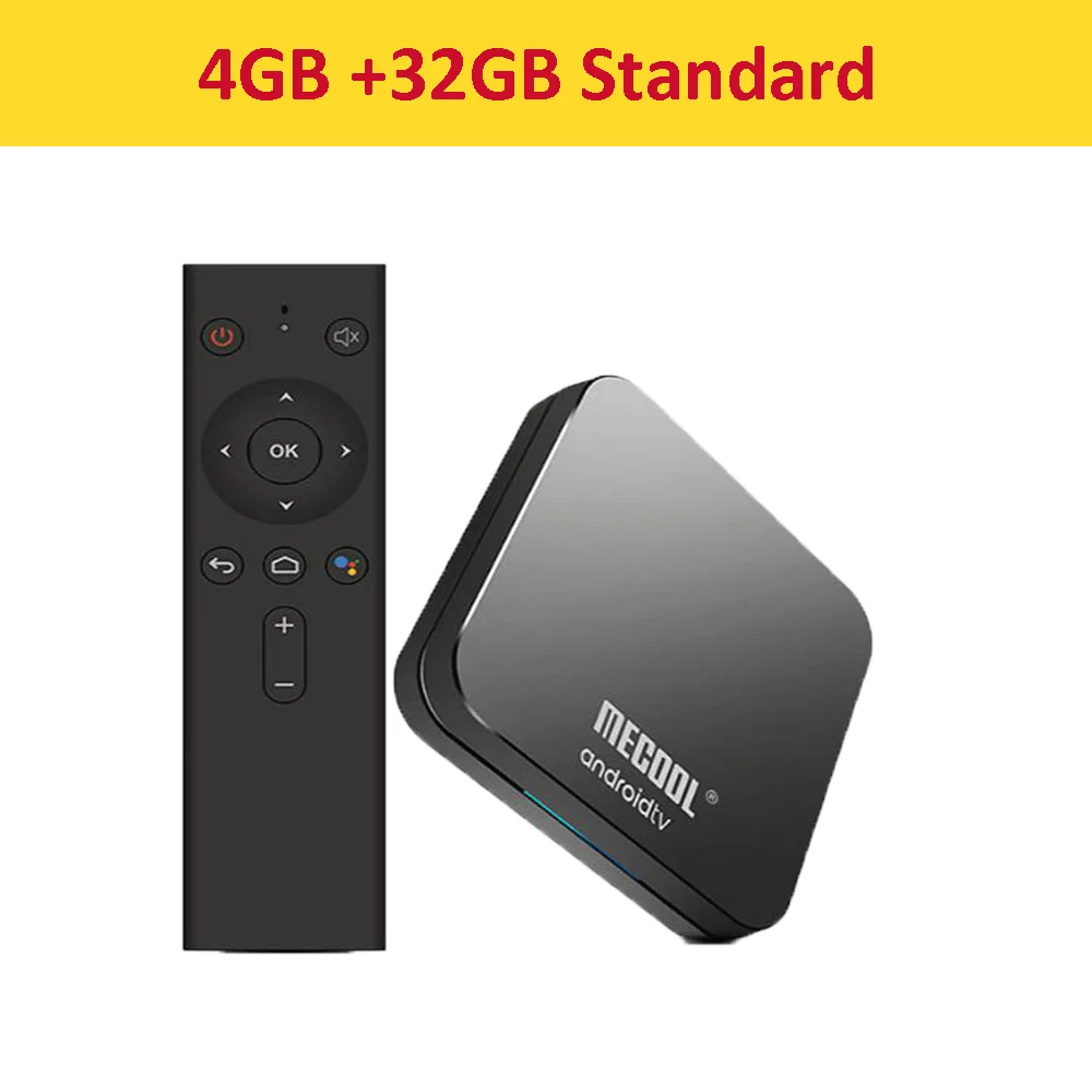 MECOOL KM9 ТВ Box Amlogic S905X2 4 Гб LPDDR4+ 32GB EMMC ROM 2,4 ГГц+ 5,8 ГГц Wi-Fi, BT4.1 Поддержка 4K H.265 с голосовой пульт дистанционного управления