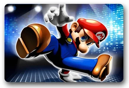 

Free Ship2015 New Design Custom New Super Mario Doormats Bedroom Coussin Carpets Bathroom Cartoon Rugs #DM-269
