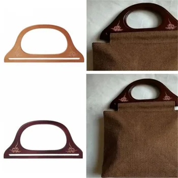 

2019 Creative Wooden Handle For Handmade Bag Handbag DIY Bags Purse Handle Handcraft Supplies Hanger Type Wooden Handle