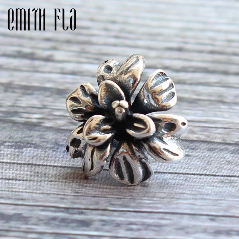 

Emith Fla Genuine 925 Sterling Silver Iris Charm Bead Fit for Original Bracelet Jewelry Beads for Jewelry Making DIY Authentic