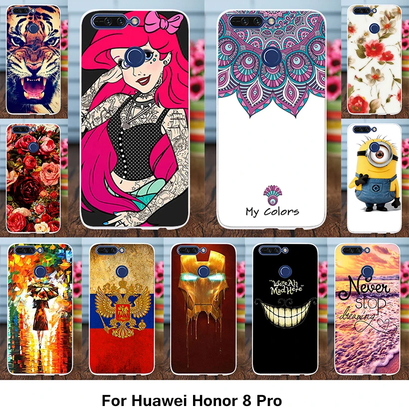 

Ojeleye Phone Cover Case For Huawei Honor 8 Pro DUK-AL20 Honor V9 2017 Honor8 Pro 5.7 inch Case Cover Plastic TPU Silicone Bag