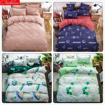 

Blue Pink Green Gray AB Side Bedlien 1.5m 1.8m 2m Flat Sheet Bed Linens King Queen Double Size Duvet Cover Child Kids Bedclothes
