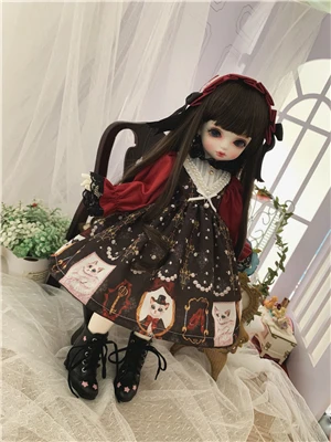 1/4 MSD BJD кукла леди платье Одежда для 1/4 1/6 BJD платье для BJD куклы игрушки аксессуары - Цвет: Красный