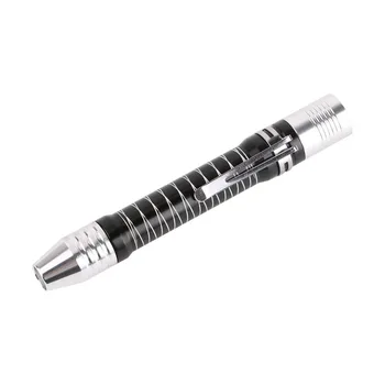 

Mini LED Portable Pen Shape Flashlight Lightweight Multifunctional Aluminum Alloy Emergency Waterproof Camping Light With Clip