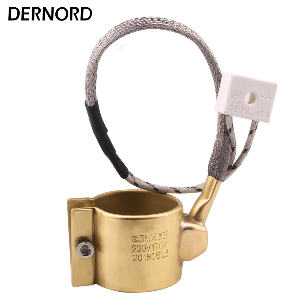 DERNORD 35x35mm 220v 170w Electric Extruder Band Heater Brass Heater Band for Injection Molding Machine DERNORD 35x35mm 220v 170w Electric Extruder Band Heater Brass Heater Band for Injection Molding Machine