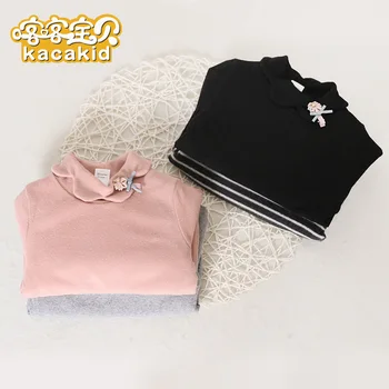 

KACAKID Official Store Children Winter Tshirt Cotton Collar Children Winter Tshirt Warm Boys Girls Children Winter Tshirt Ka3385