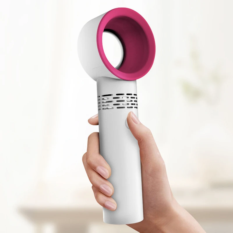 

Mini fan Ventilator handheld Bladeless Fan Air Cooler USB Rechargeable With LED Ligth Display Portable Cooler Fan For Outdoor