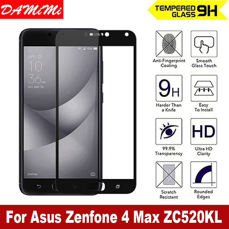 9H 2.5D Full Cover Tempered Glass For Asus Zenfone 4 Max ZC520KL