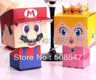 Nouveau Livraison Gratuite 100 Pcs Super Mario Bros Princesse Mariee Et Le Marie Faveur De Mariage Boites Boite Cadeau De Bonbons Bebe Douche Aliexpress