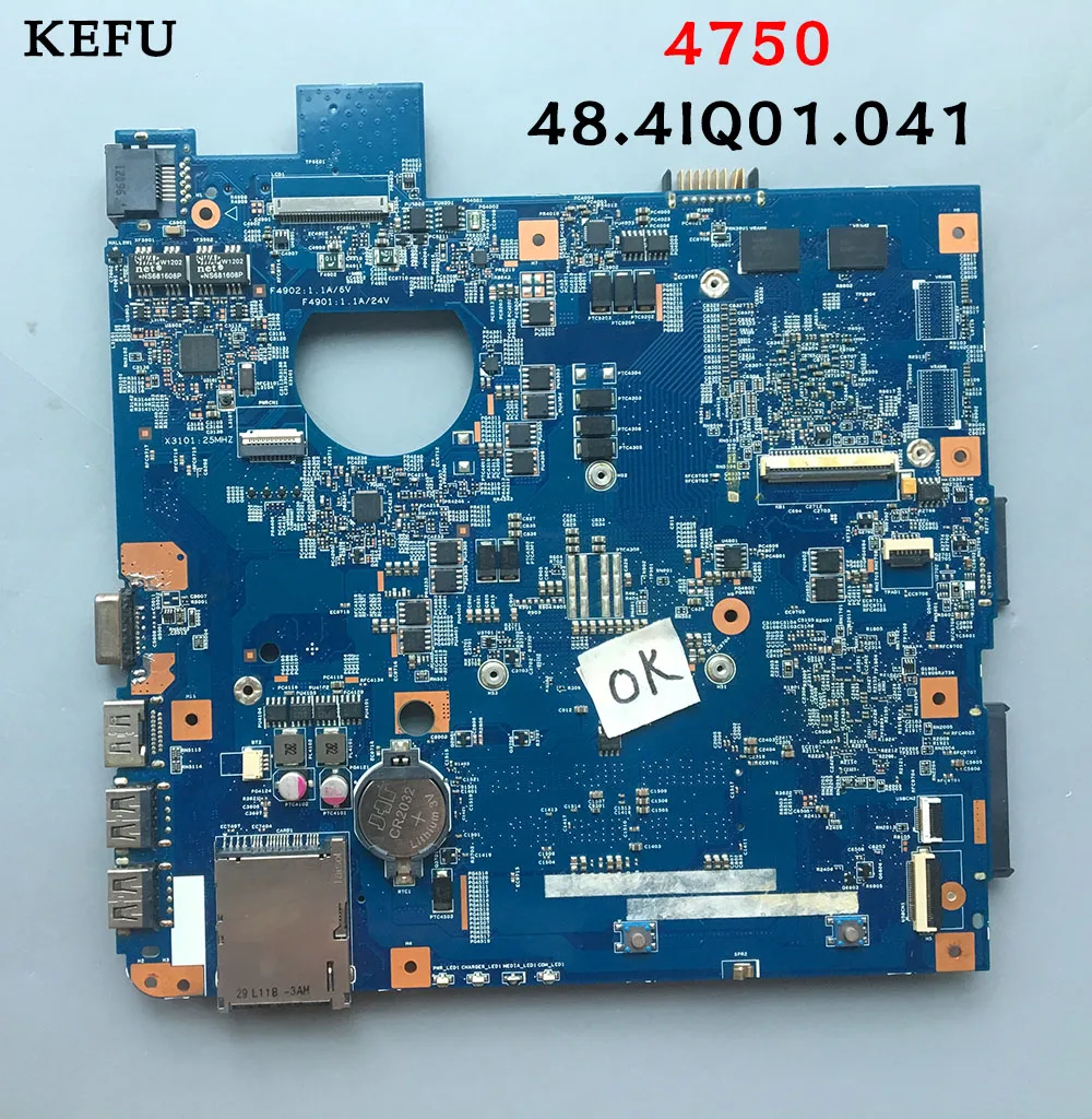 Kefu для acer aspire 4750 48.4IQ01.041 Материнская плата ноутбука DDR3 тестирование