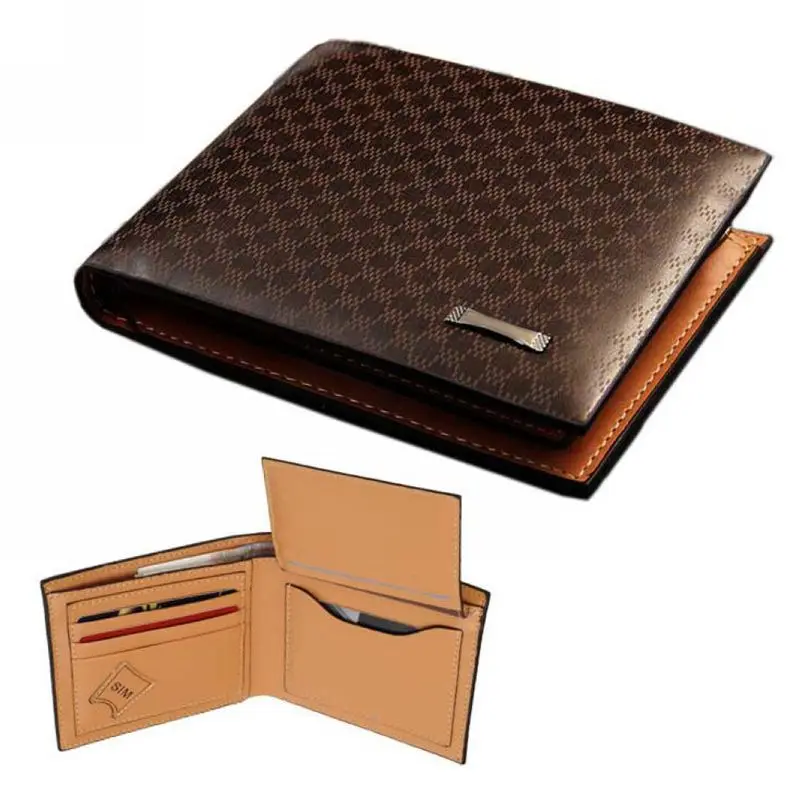 New Designer Fashion PU Leather Money Bag Brand Men Wallets Handbag Pursein Wallets from