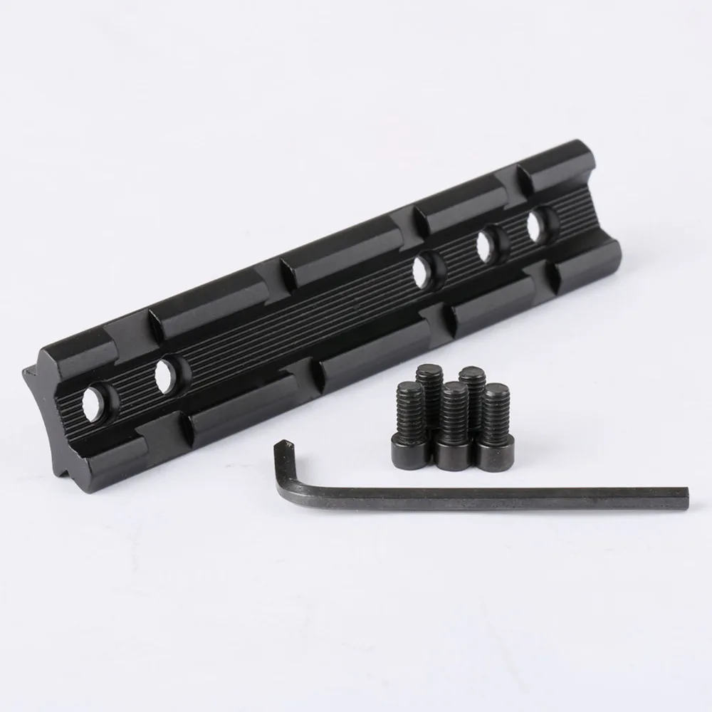 Hunting Tactical Adjustable Dovetail to Weaver 20mm Picatinny Rail Mount Base Adapter Scope Mount Converter 100mm Length Mounts