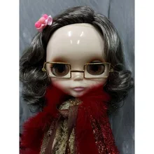 Обнаженная кукла blyth, темно-серая кукла для волос, подходит для DIY Изменить игрушка BJD для девочек