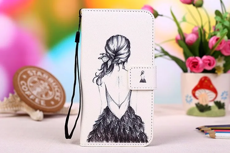12 UP For Alcatel PIXI4 5&quot 4G Factory Price Cute Printed Cartoon 100% Special PU Leather mobile phone cases |