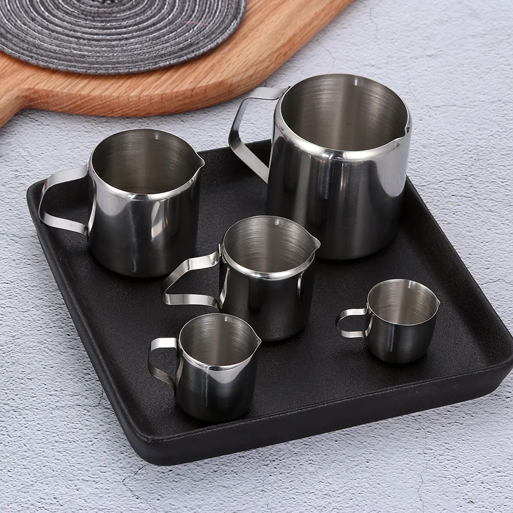 Durable Stainless Steel Milk Frothing Jug Coffee Cream Pitcher Cup Latte Art Spout Pitcher Home & Kitchen Coffeeware 5 size