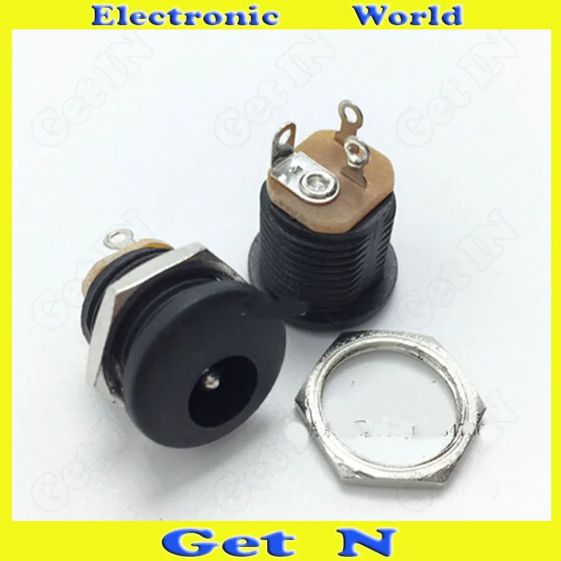 1000pcs    DC-022 5.5*2.1 Round Female DC Power Jack DC Power Interface Outlet Jack with Screw High Quality
