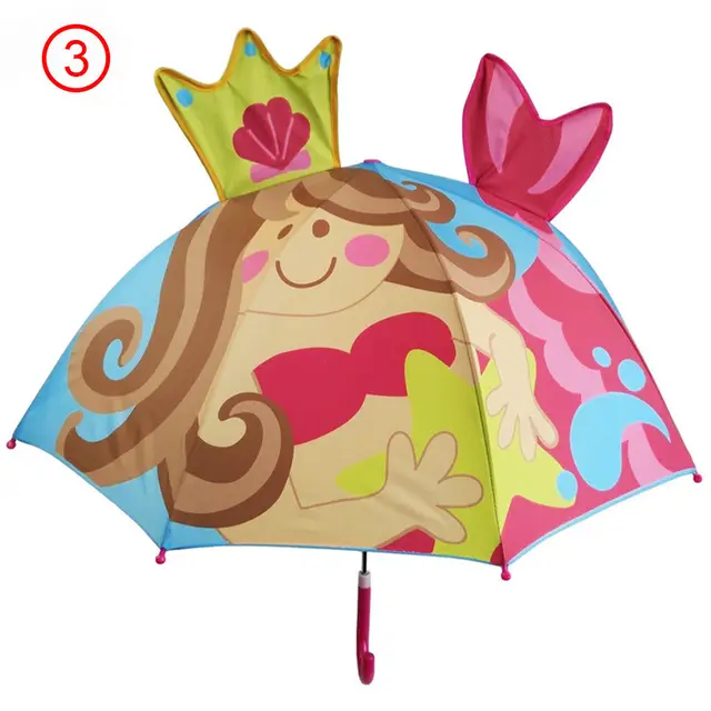 Children's Kids Mini Umbrella Animal Ears Cartoon Folding Lovely Small Gift Toys