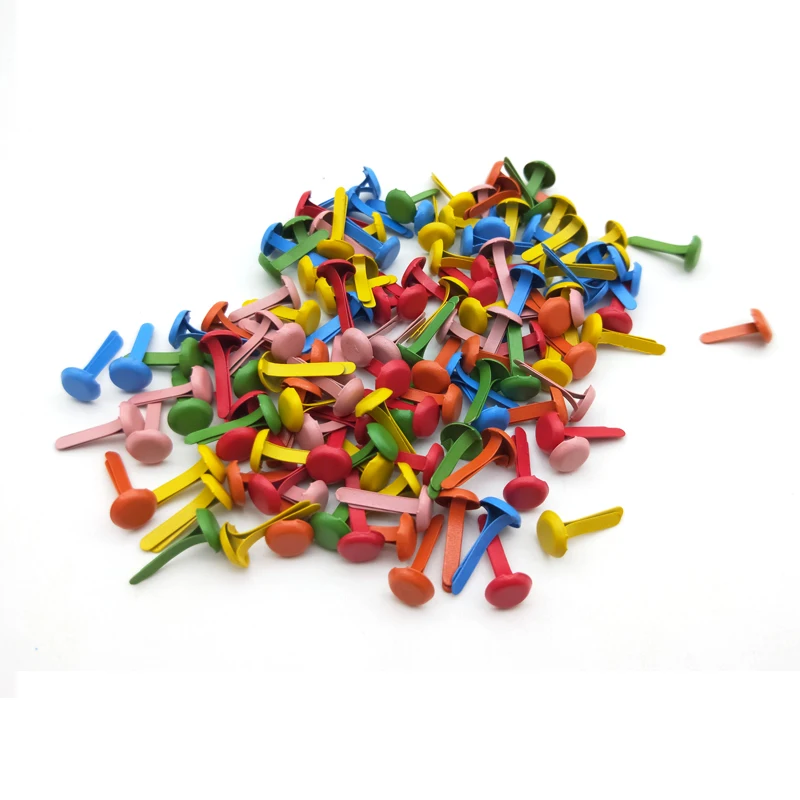100pcs 6.5mm Colorful Brads DIY Craft Supplies Photo Frame Locks