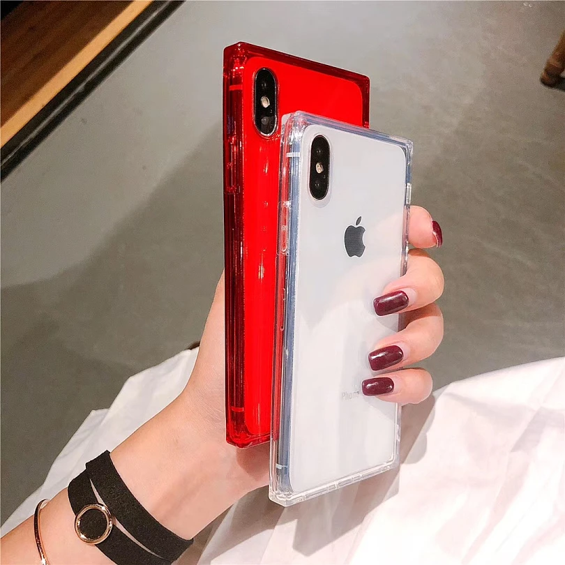 Новое поступление, квадратный чехол для телефона для iPhone X, 6, 6 S, 7, 8, XS Max, XR Plus, 7 Plus, 8 Plus, чехол s, Силиконовый ТПУ, мягкий прозрачный чехол