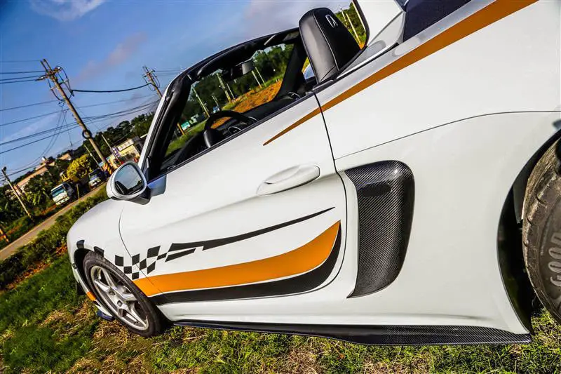 Боковые бамперы из углеродного волокна боковые удлинители для Porsche 718 2017 и