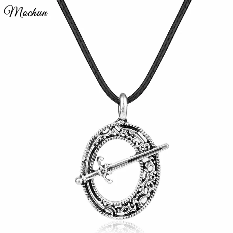 MQCHUN Dark Souls 3 Blade of the Dark Moon Sword Pendant Necklace