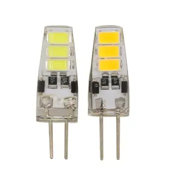 

10pcs/lot G4 mini led bulb DC12V 6leds SMD5733 LED corn bulb White/warm white with silicon body indoor led bulb