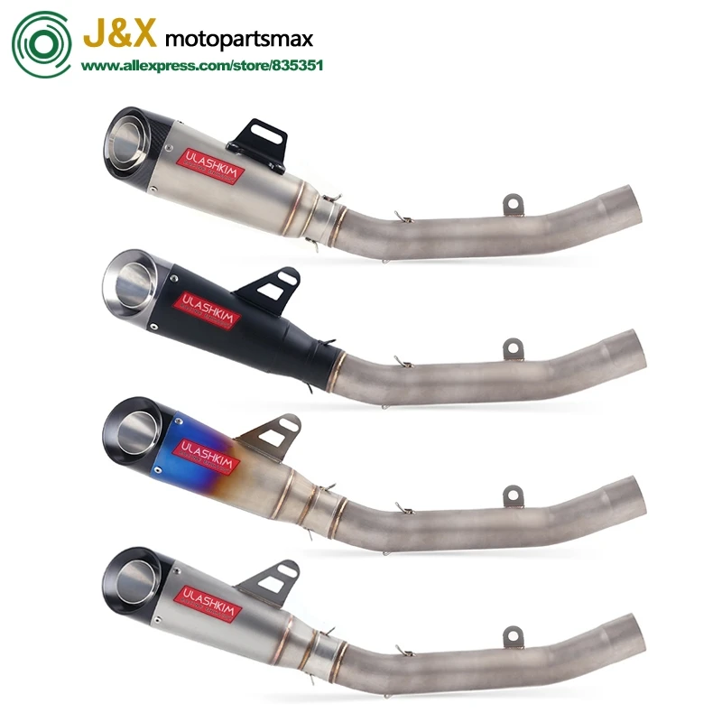 Motocicleta de Escape completo Mffler sistema de Escape póngase en contacto con medio enlace de deslizamiento para Kawasaki Z800 Z 800, 2013-2017