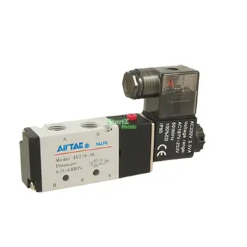 

2pcs 4V210-08 AC11V Single Coil 2 Position 5 Way Pneumatic Solenoid Valve