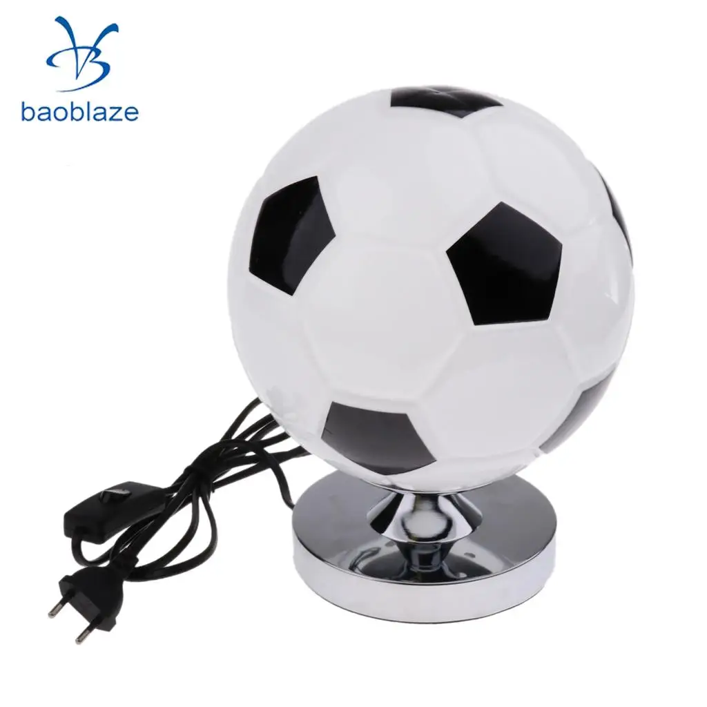 Творческий Футбол футбольный мяч настольная лампа прикроватный светильник Украшения в спальню 220V штепсельная вилка европейского стандарта(без светильник источник