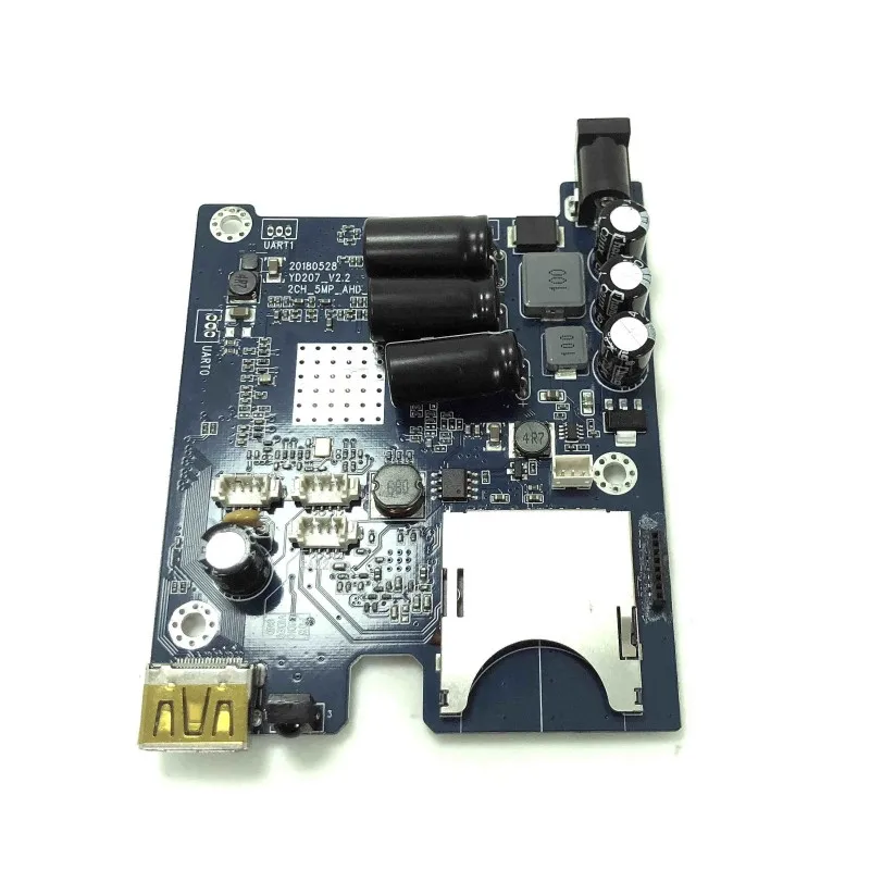 5pcs/lot 2CH AHD DVR PCB Board HD 1080P Real-time Mini Vehicle Mobile DVR Board support 128GB SD Card with remote control