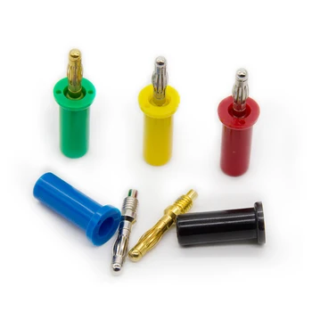 

50pcs 4mm Banana Connector Plug One-piece Banana Type Plug 10A Pure Copper Gold-plated Welded