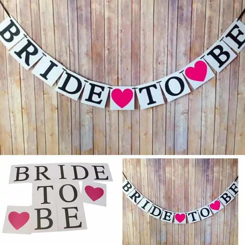 

Bride To Be Garland Wedding Banner Bridal Shower Photo Props Hen Party Bunting