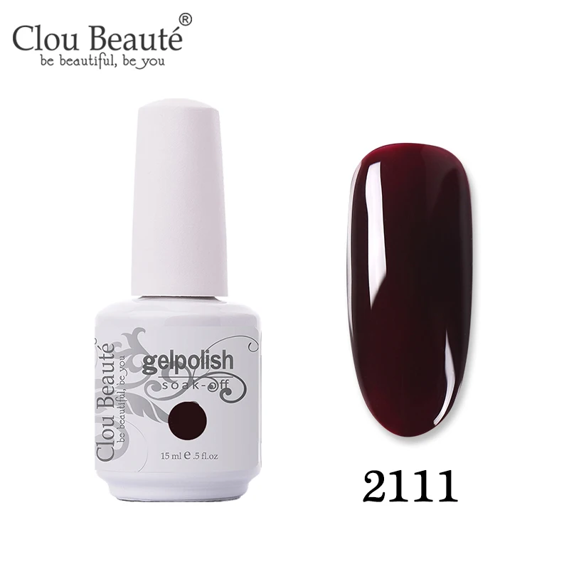 Clou Beaute цвет 15 мл Гель-лак для живописи гель для ногтей полуперманентный УФ лак для ногтей Soak Off Белый гель лак для ногтей - Цвет: 2111
