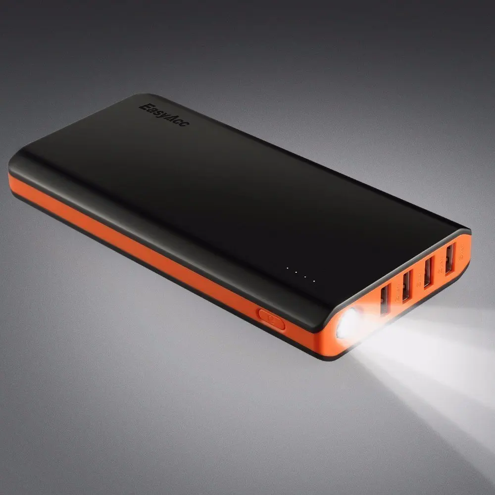 EasyAcc 20000 мАч 4 USB 4.8A портативное зарядное устройство 18650 Внешний аккумулятор зарядное устройство для samsung iPhone X 8 8 Plus Xiaomi