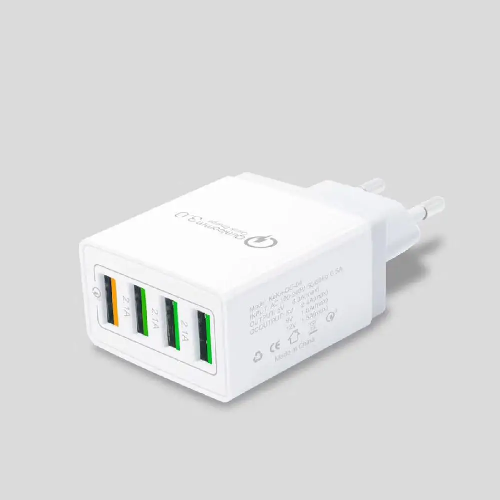 Group Vertical 4 порта Быстрая зарядка QC 3,0 usb-хаб настенное зарядное устройство адаптер питания спиннинг ручка r60
