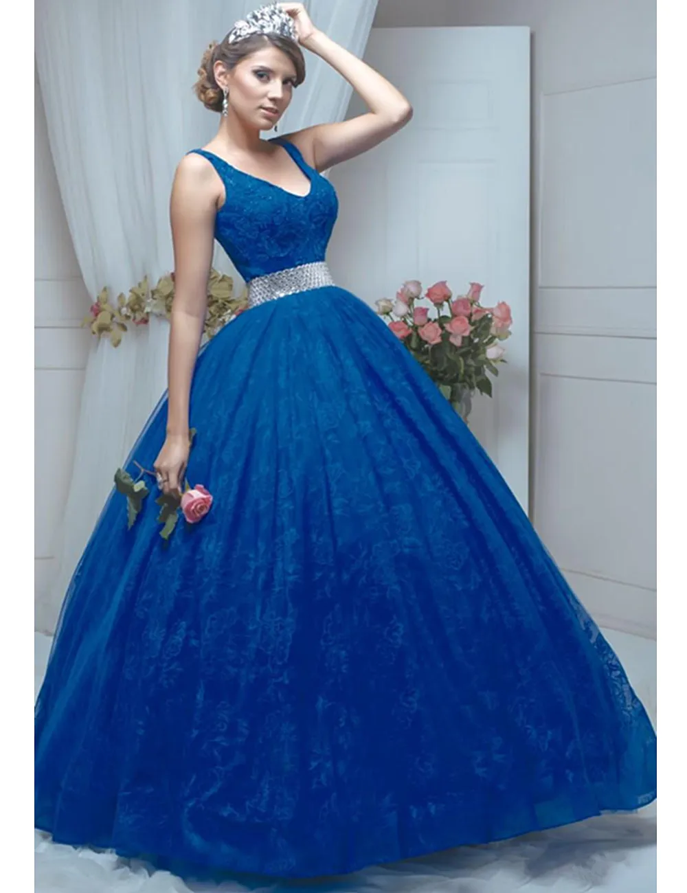 Modern Royal Blue Cinderella Quinceanera Dresses 2015 New