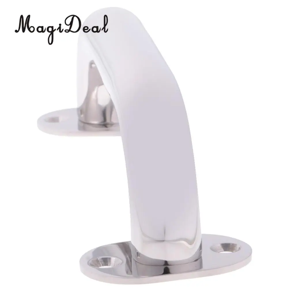 Marine Durable 4 Pieces Kayak Canoe Boat Door Hatch Grab Handle Handrail 9` Oval Base Marine 316 Stainless Steel Hand Rails