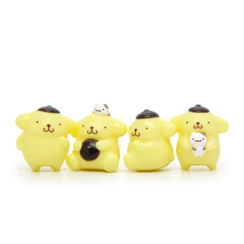 4 шт./лот DIY фигурки Pom Purin игрушки милая собака ПВХ фигурка модель игрушка микро