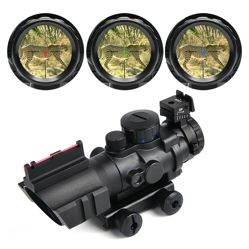 4x32 Acog Riflescope 20mm Milano reflejo óptica alcance táctico vista para la caza Rifle pistola Airsoft francotirador lupa - 1