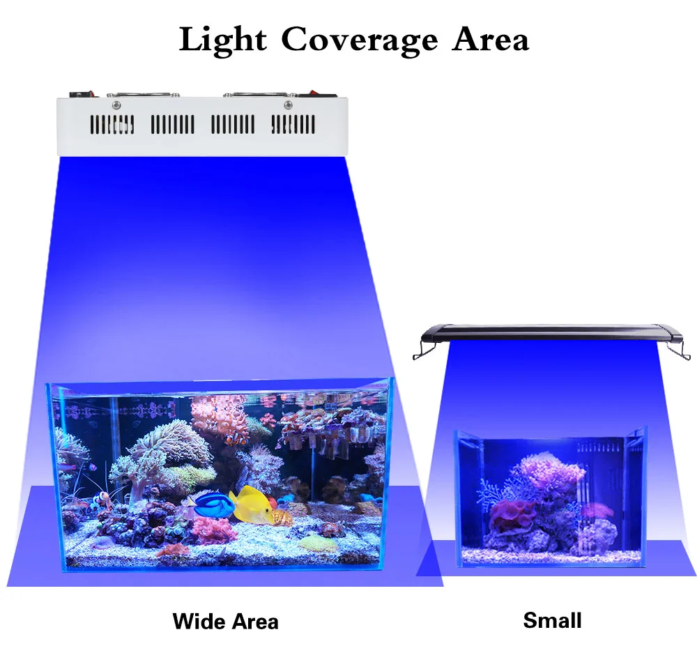 LED Aquarium Light 180W Series Dimmable Full Spectrum For Coral Reef Grow For Plants Fish Tank Aquarium Decorations Include  (11)