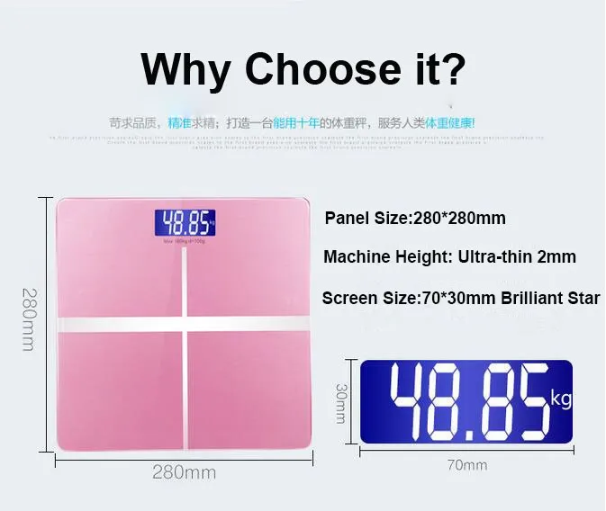 Precision 180KG 0.1KG Personal Scales Electronic Bathroom Human Body Floor Scale Portable Body Weighing Balance Weight Device