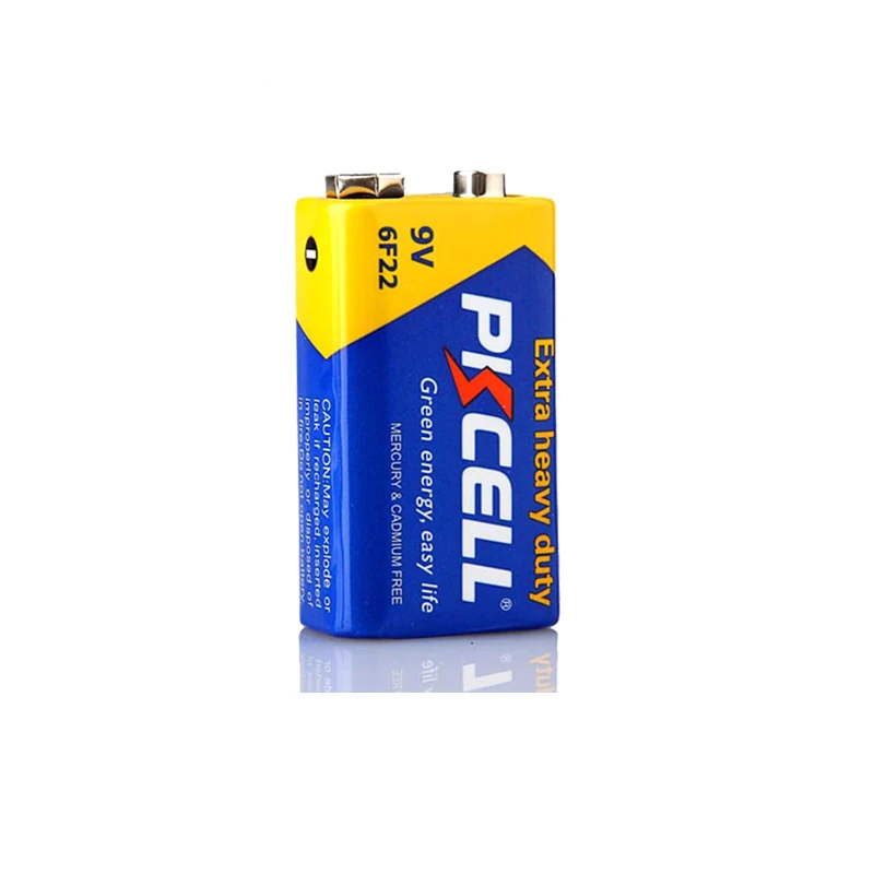 5 шт. PKCELL 9V Батарея 6F22 Non-Hg супер сверхмощная батарея для дистанционного управления игрушки, детекторы дыма, беспроводные микрофоны