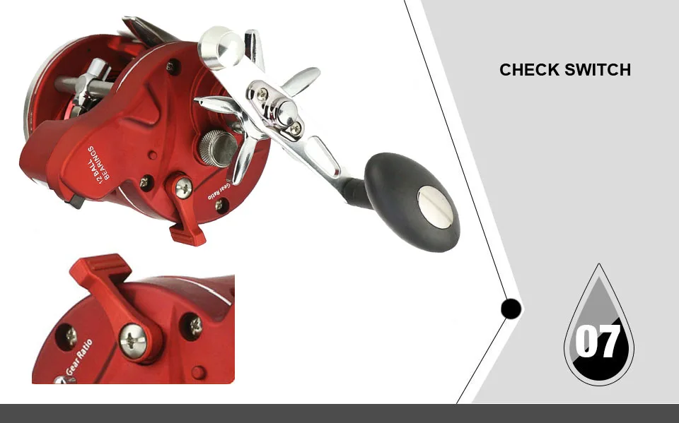 Carretel de Pesca com Contador de Alta-a Força do Corpo Roda de Tambor Caminhada Peixe Full Metal Vermelho Direita 12bb Mão Esquerda Fundição Isca Fundido 16 Esporte e Lazer
