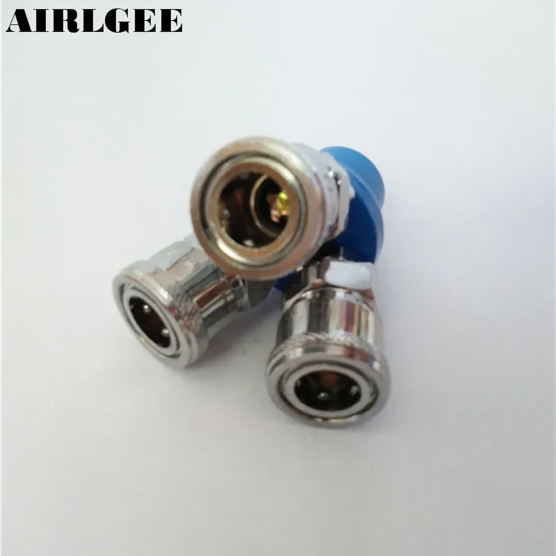 1/4 &quotPT Female Thread 3 Way воздушный компрессор Быстрый Соединитель Муфта Воздушный