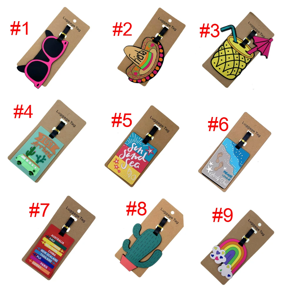 

Cute Luggage Tag Women Travel Accessories Silica Gel Suitcase Tag ID Address Holder Baggage Boarding Tag Portable Label Bag