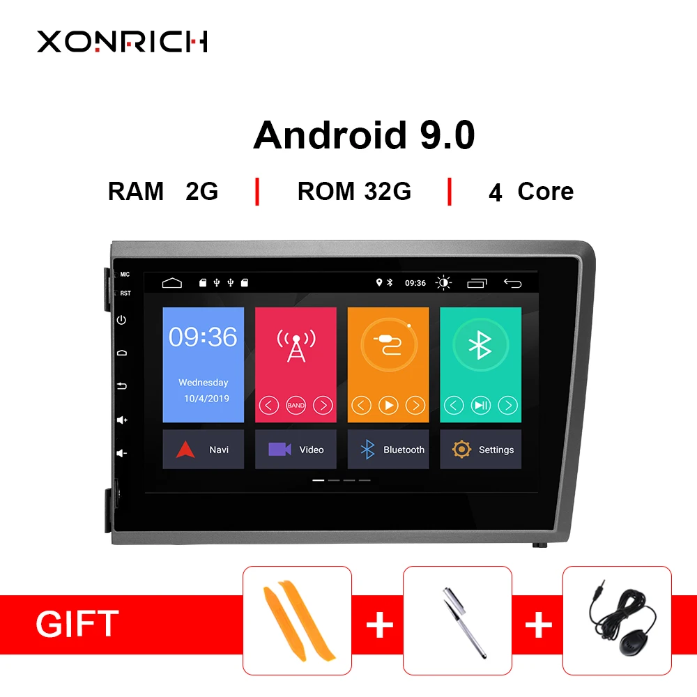 

Xonrich Car Multimedia Player 2 Din Android 9.0 For VOLVO S60 V70 XC70 XC90 2000 2001 2002 2003 2004 AutoRadio GPS NavigationDVD