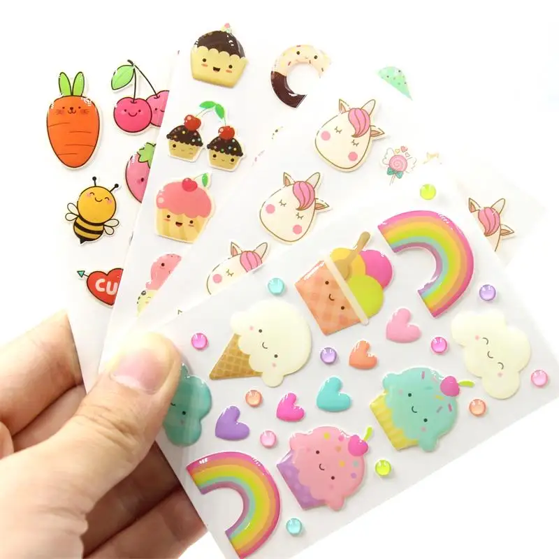 

4pc Cartoon Sugar Sprinkles Self- adhesive Enamel Dots Resin Sticker for Scrapbooking/ DIY Craft/ Card Making Decoration