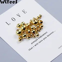 Gold and Silver Plated Smooth Ball Spacer Beads for Jewelry and Bracelet Making (Gold color)